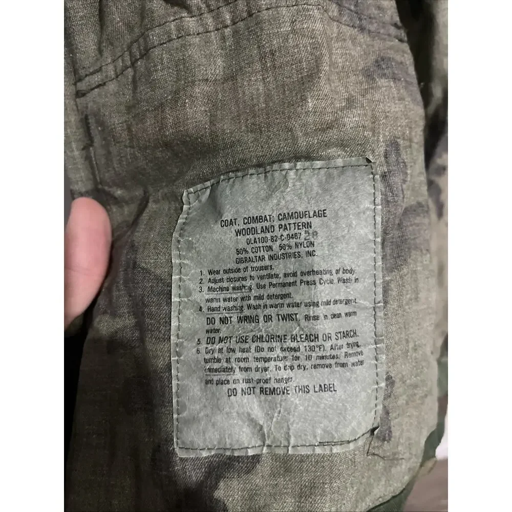 US Military Woodland BDU Combat Coat Jacket Medium Regular Ripstop Selma USA